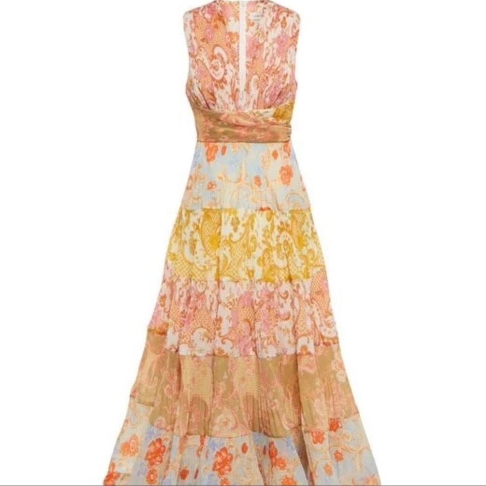 Zimmermann Postcard Pleated Midi Dress